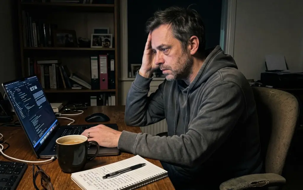 Illustratie bij artikel: Je ChatGPT wordt dommer. Dat is geen bug — dat is het plan.