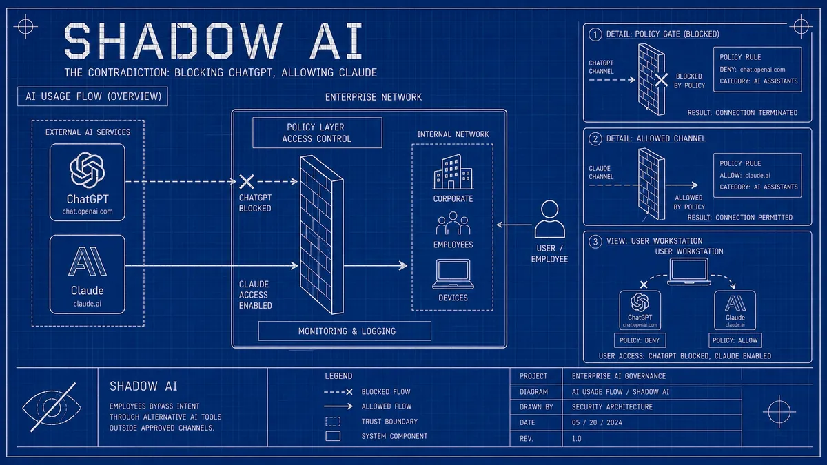 Illustration for article: Shadow AI: why blocking no longer keeps you in control